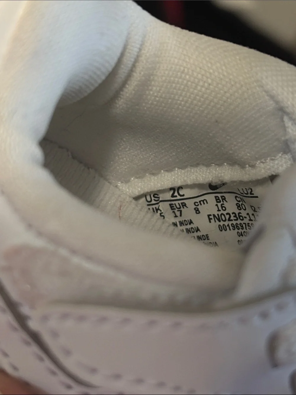 Nike Kids White Athletic Sneakers - Classic Everyday Shoe 2C